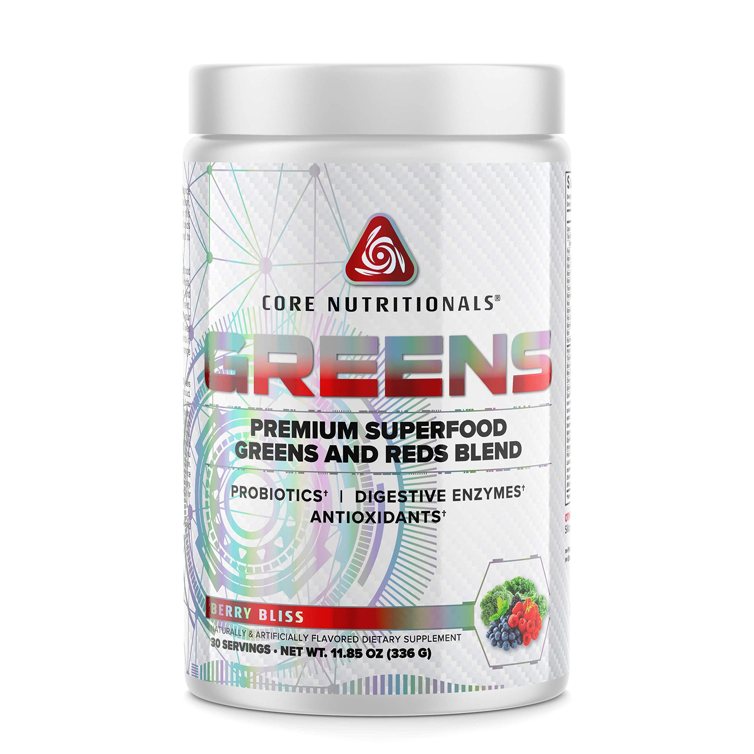 Core Nutritionals Core Nutritionals Greens Platinum Premium Superfood Greens and Reds Blend, Supports Digestion and Gut Health, 5 Billion CFU Probiotic,30 Servings (Berry)