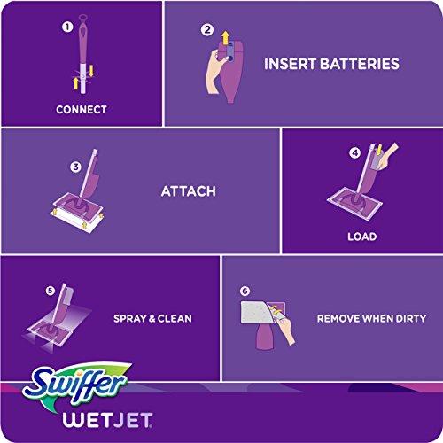 Swiffer Swiffer WetJet Hardwood Floor Cleaner, Spray Mop Pad Refill, Multi Surface, 12 Count (Packaging May Vary)