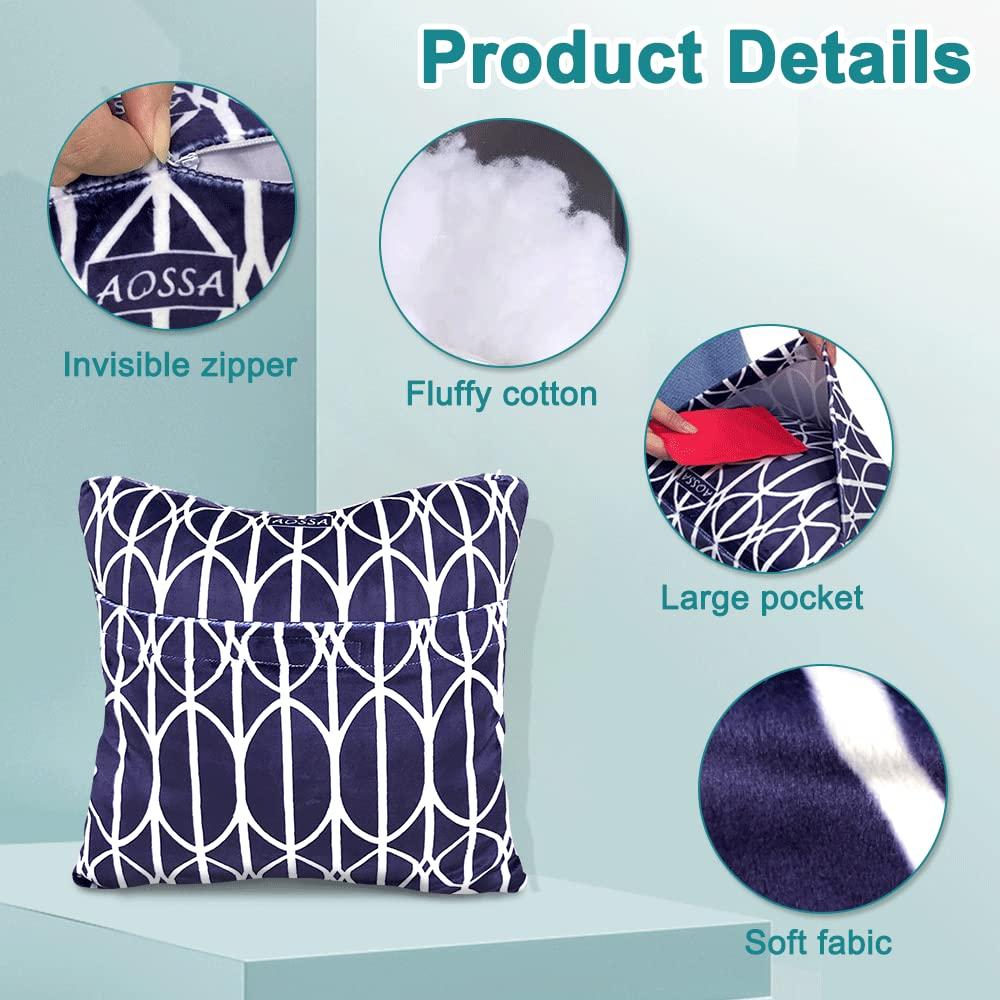 AOSSA Hysterectomy Pillow After Surgery C-Section Recovery Tummy Pillows for Stomach Body Pillow After Abdominal Surgery with Pocket for Hot Cold Pack Hernia Mastectomy Cervical Cancer Gift for Women