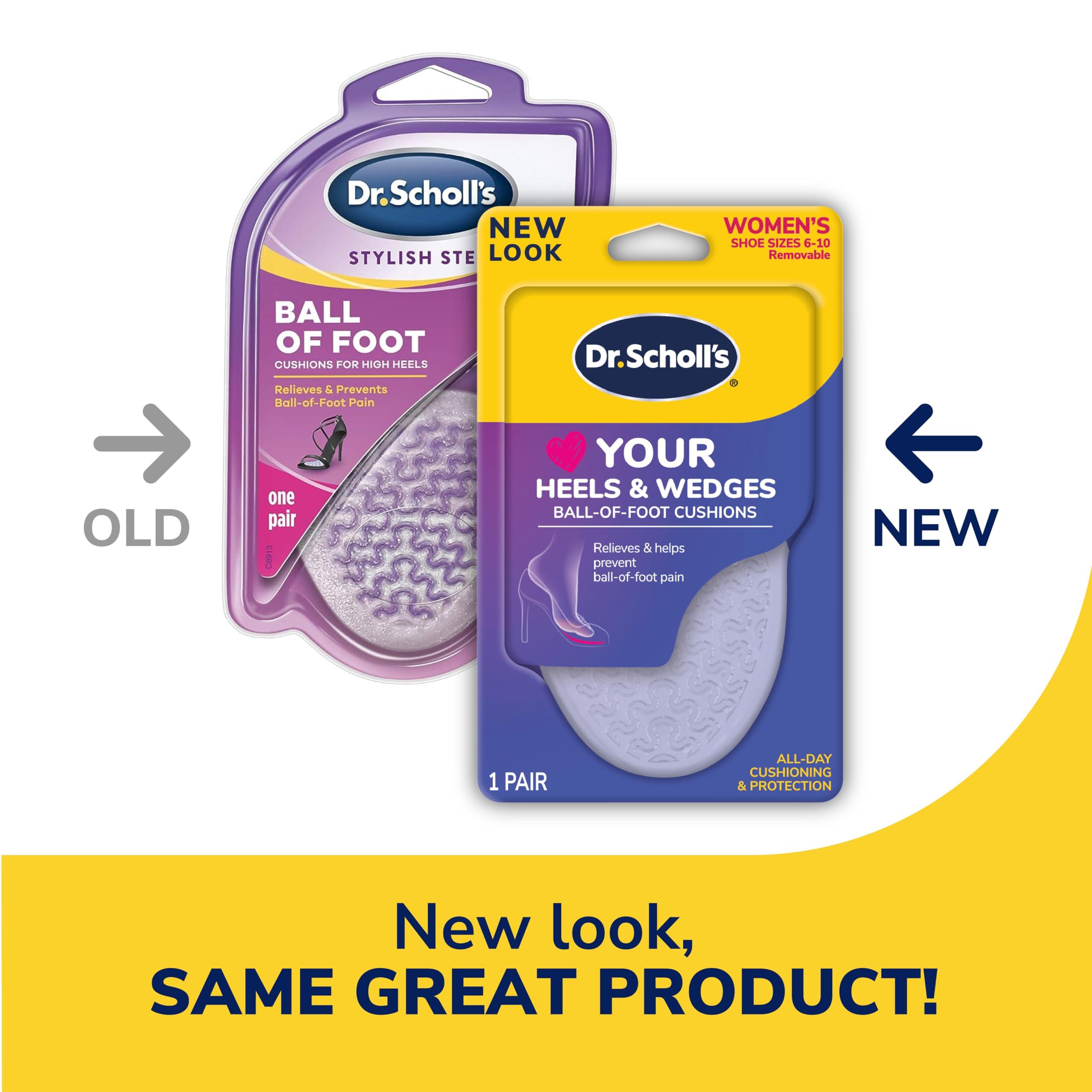 Dr. Scholl's Dr. Scholl\'s Love Your Heels & Wedges Ball of Foot Cushions for Women, 1 Pair, Metatarsal Pads Women - All-Day Comfort for High Heels - Relieve & Prevent Shoe Discomfort, No Sliding Stopper Pads