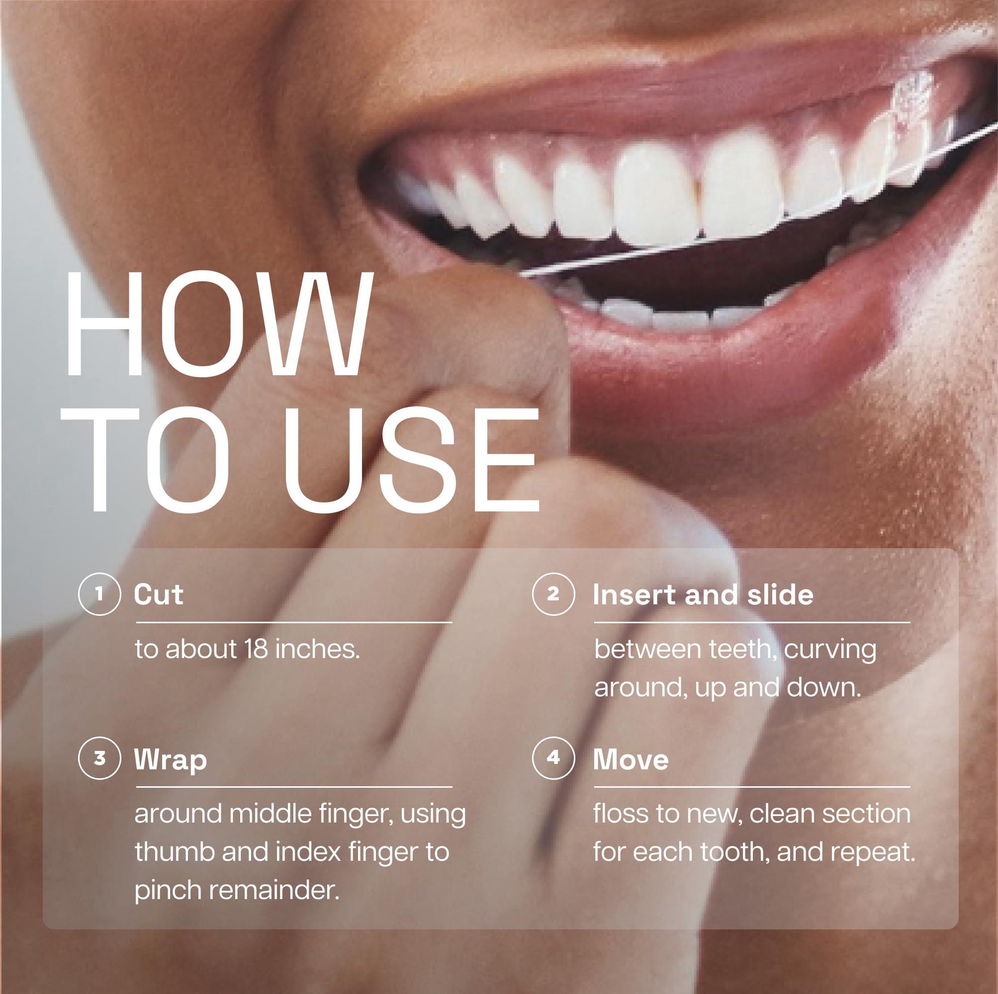 Reach REACH Waxed Dental Floss, Mint, Plaque Remover for Teeth, Shred Resistant, Floss Slides Smoothly, Easy to Use, Waxed, Deep Cleaning Teeth, Oral Care, PFAS Free, for Adults & Kids, 6 Pack, 200 yd