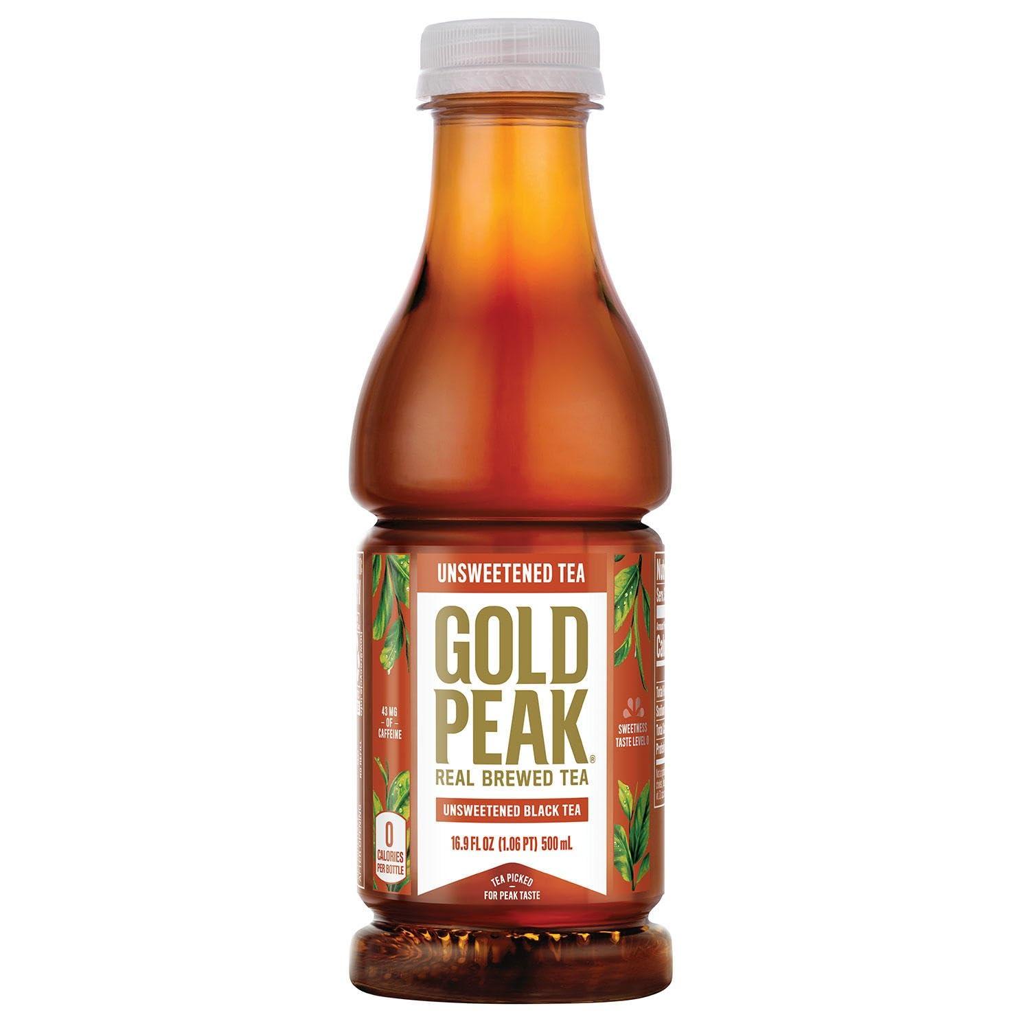 Gold Peak Gold Peak Unsweetened Tea, 16.9 Fluid Ounce (Pack of 18)