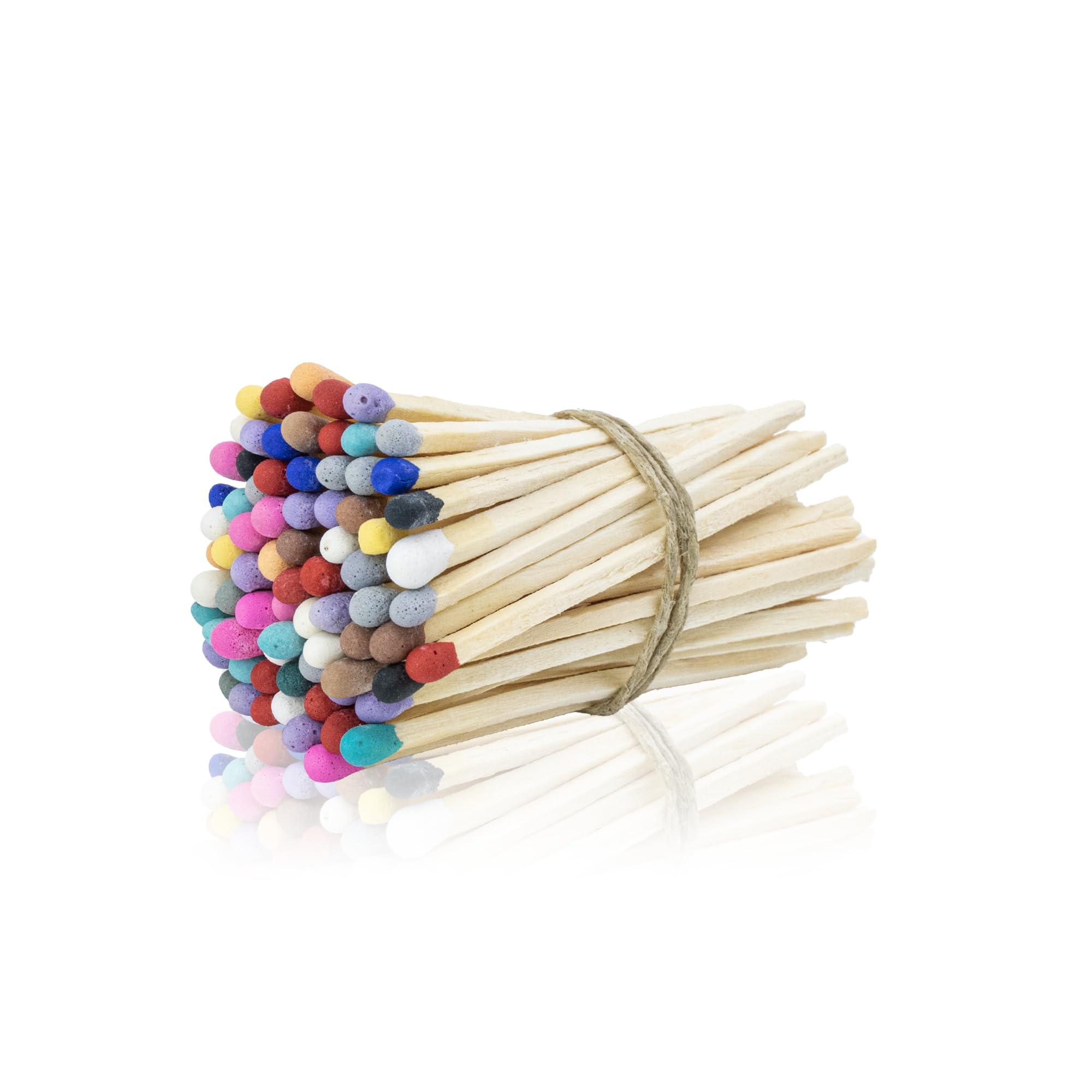 Chandler Studio 3 Inch Long Wooden Refill Matchsticks with Strike Stickers - Safety Matches Wholesale Bulk Loose by Chandler Studio (Choose Colors, 200 Pieces)