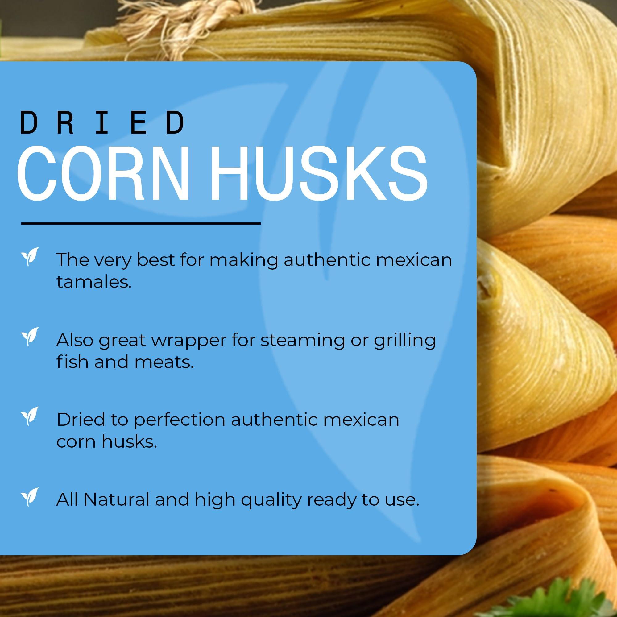 QUINTAL MX Quintal Mx Premium Corn Husk (25 Pcs) - Naturally Dried Mexican Corn Husk - Corn Husk for Tamale Wrappers - Corn Husk Wrappers For Mexican & Grilled Dishes - Hojas Para Tamal Wrappers - Gluten Free