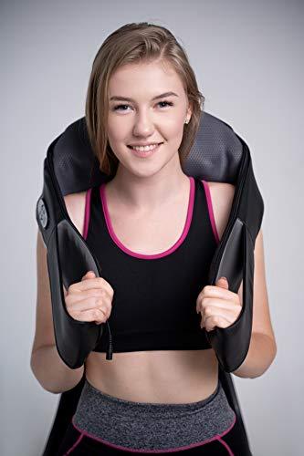 MEDSENSE POWERFUL THERAPEUTIC MASSAGERS Medsense 2in1 Shiatsu Kneading Massager with Vibration and Heat, Electric Neck Massager, Pain Relief Product, Shoulder Massager, Self Back Massager, Health Home Gadget, Neck Pain Massager