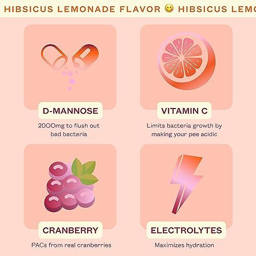 Cheeky Bonsai Cheeky Bonsai Bye Bye UTI Urinary Tract Support Health Powder Drink Mix | 10 Packets | Hibiscus Lemonade Flavor - Support Healthy Urinary Tract, Fast Acting, Simply Mix With Water
