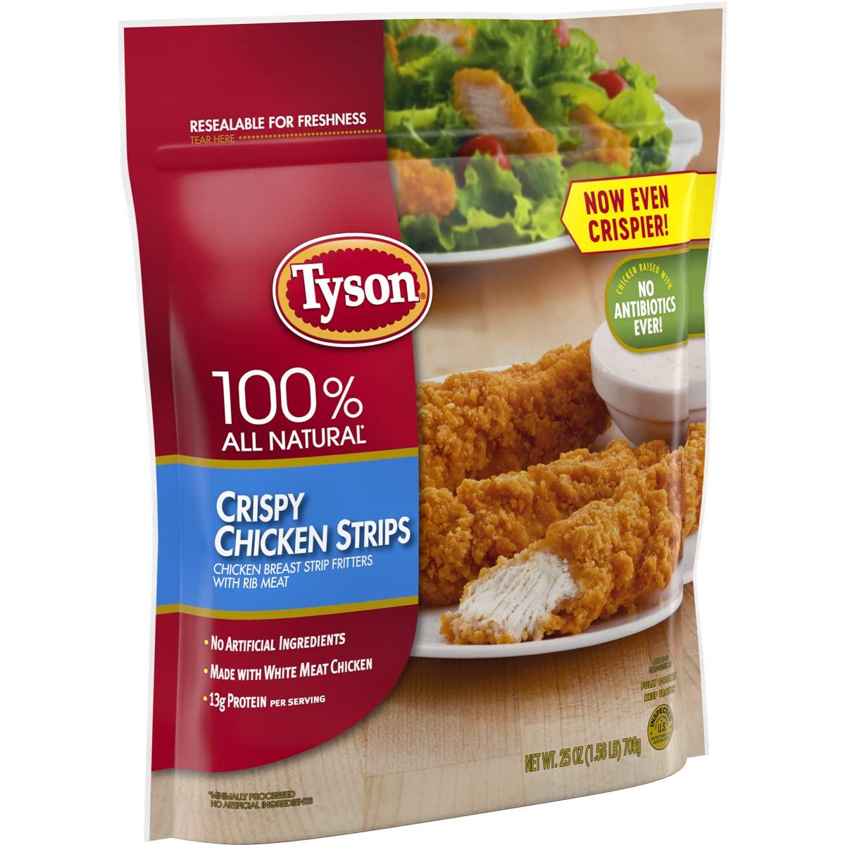 Ready Set Gourmet Tyson All natural Perfectly Crispy Chicken Breast Strips with Rib Meat - Fully Cooked - No Antibiotics Ever - 4 Pack (25 oz Each) - Ready Set Gourmet Donate a meal Program