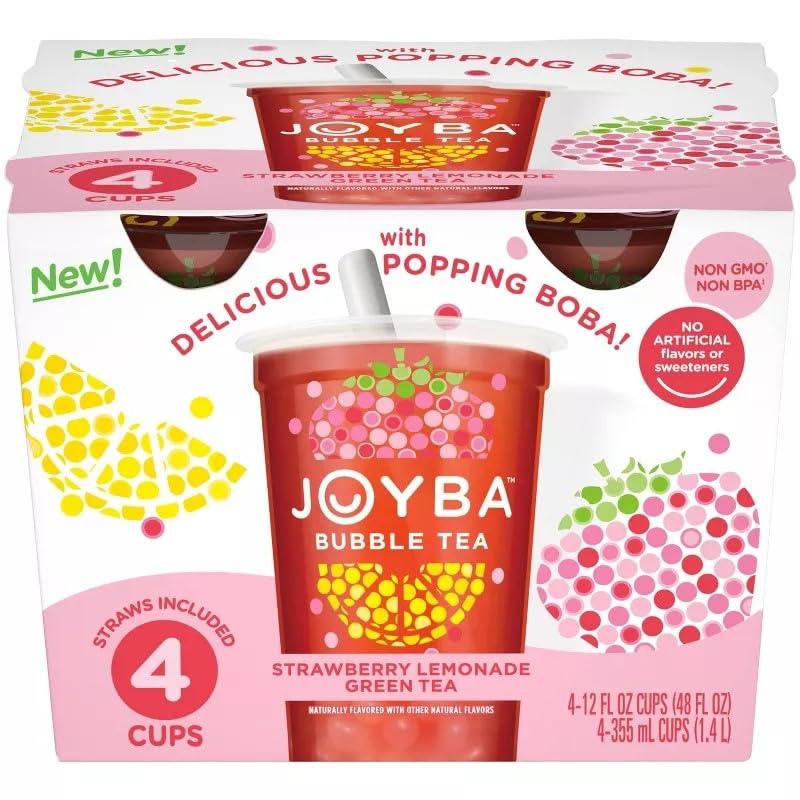 BEN & JANE Joyba Bubble Tea Strawberry Lemonade Green Tea Pack of 4