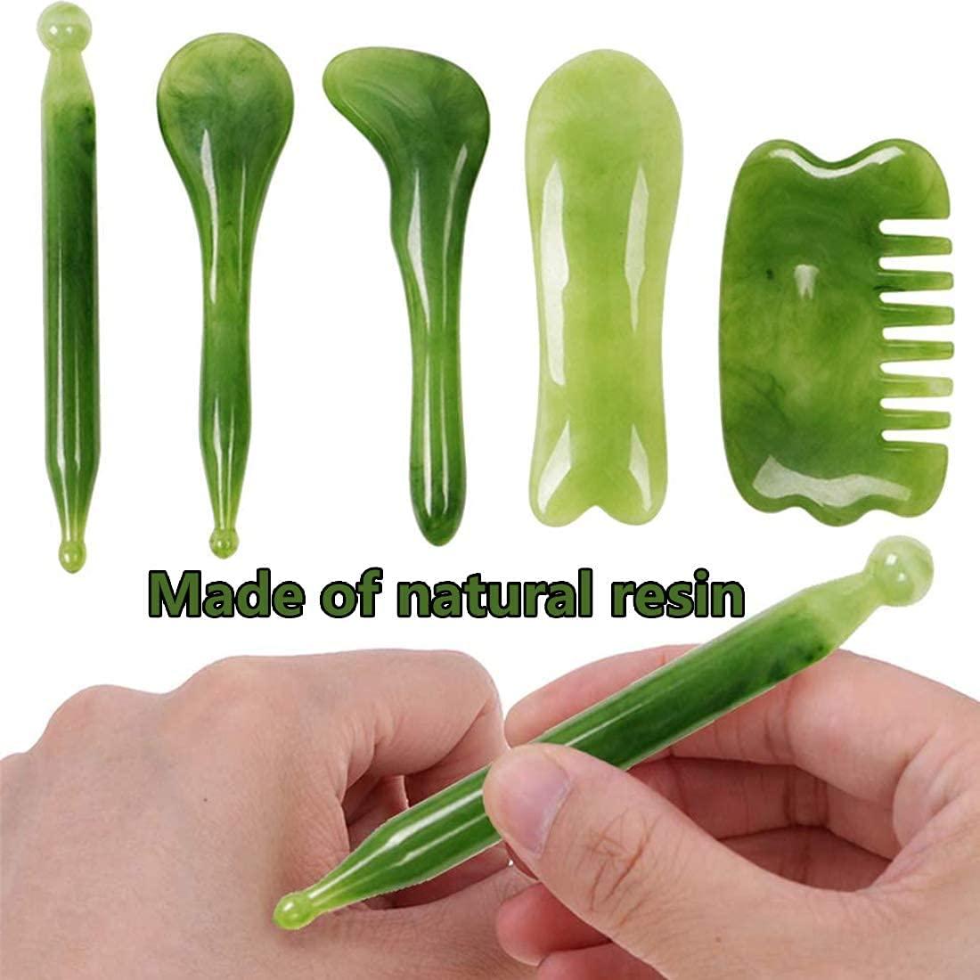 WXHN WXHN 7 Pieces Gua Sha Scraping Massage Tool, Gua Sha Scraping Massage Tool Massage Board for Face Neck Arm Body Legs Back