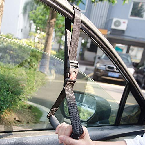ZipSeven ZipSeven Car Handle 1 Piece Portable Automotive Handle Assistance Mobility Aid Adjustable Auto Assist Grab Bar Vehicle Seat Transfer Handles Handicapped Accessories for Able Elder - Black