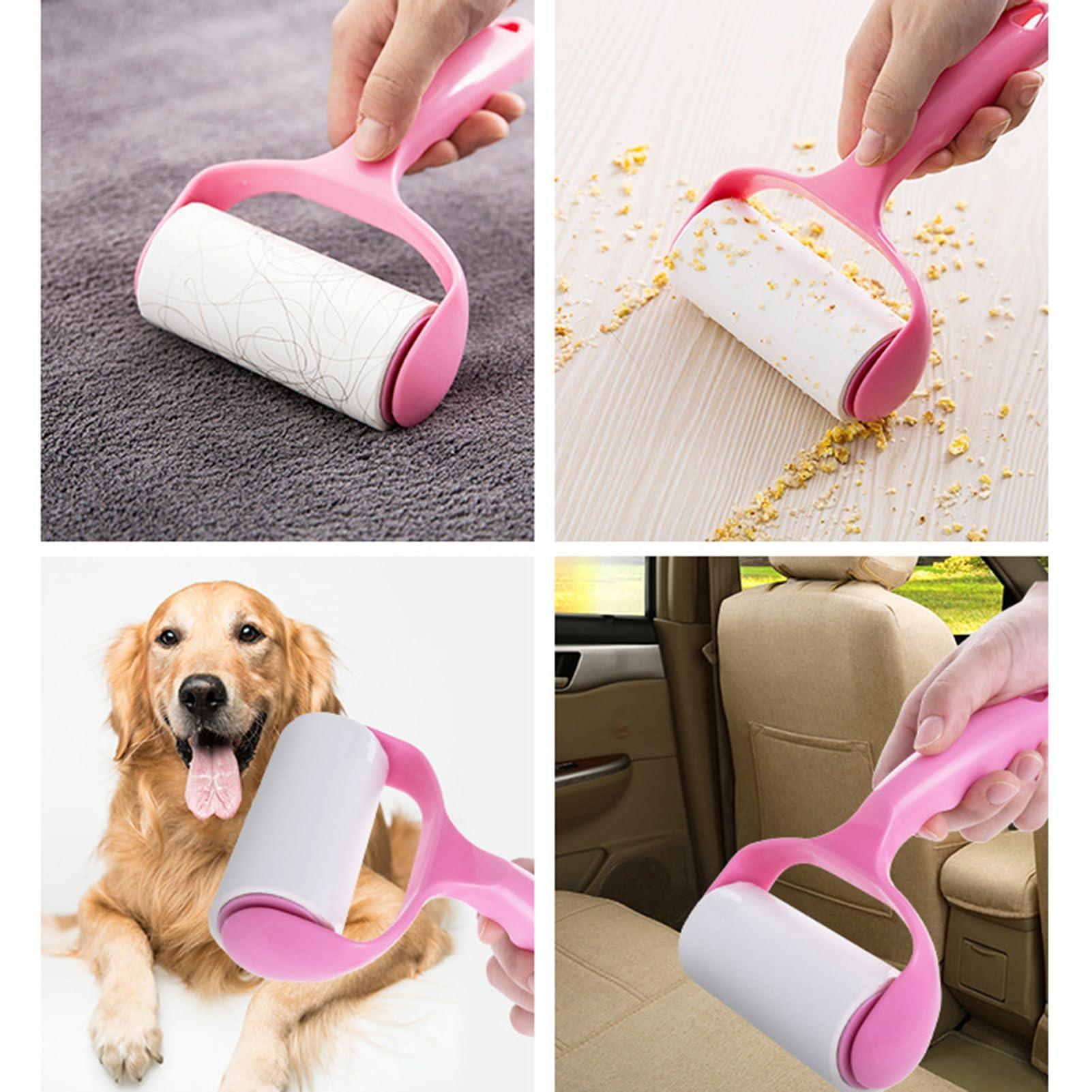 Worparsen Worparsen Double-Sided Adhesive Lint Remover Gentle Roll Clothes Cleaner Roller Sticker Effortless Pet Hair Removal with Strong Adhesion Ergonomic Handle No Pink