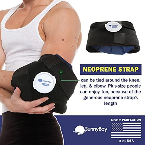 SunnyBay SunnyBay Refillable 11 in Ice Bag with 28 in Strap - Reusable Washable Medical Icing Pack - for Ankle, Knee, Neck, Shoulder Injuries- Cold Therapy Muscle Pain Relief