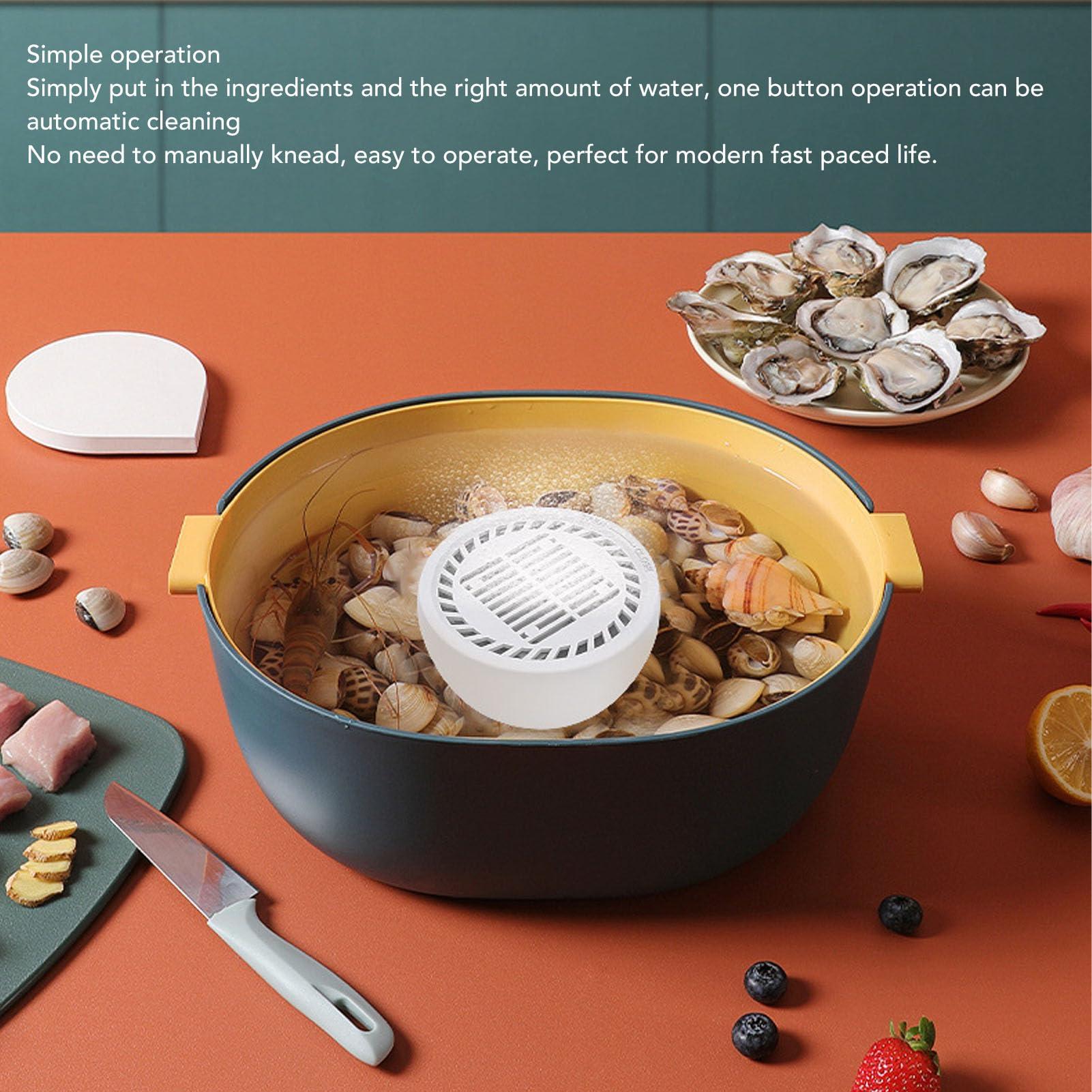 NineLife Basics Fruit and Vegetable Washing Machine, Rotatable Fruit and Vegetable Purifier Fruit Cleaner Device Turns on in The Water, IPX7 Water Type C Charging Fruit Cleaner Device