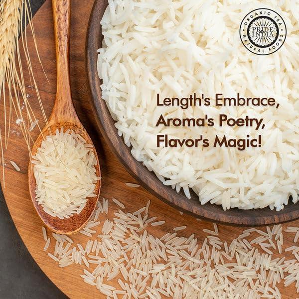 Pride Of India Pride Of India - PACK of 6 - Extra Long Indian Basmati Rice, Naturally Aged Aromatic Grain, 3 lbs Jar