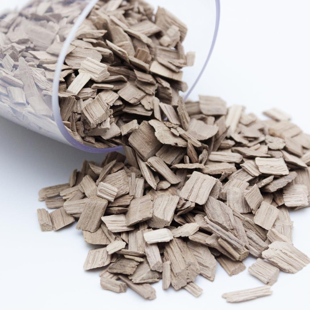 Oak Chips Inc. Oak Chips Inc. American Oak Chips Large Grade (Screened) for Brewing - Untoasted - 5 lbs - Perfect for Aging Wines, Spirits, Beer, and More!