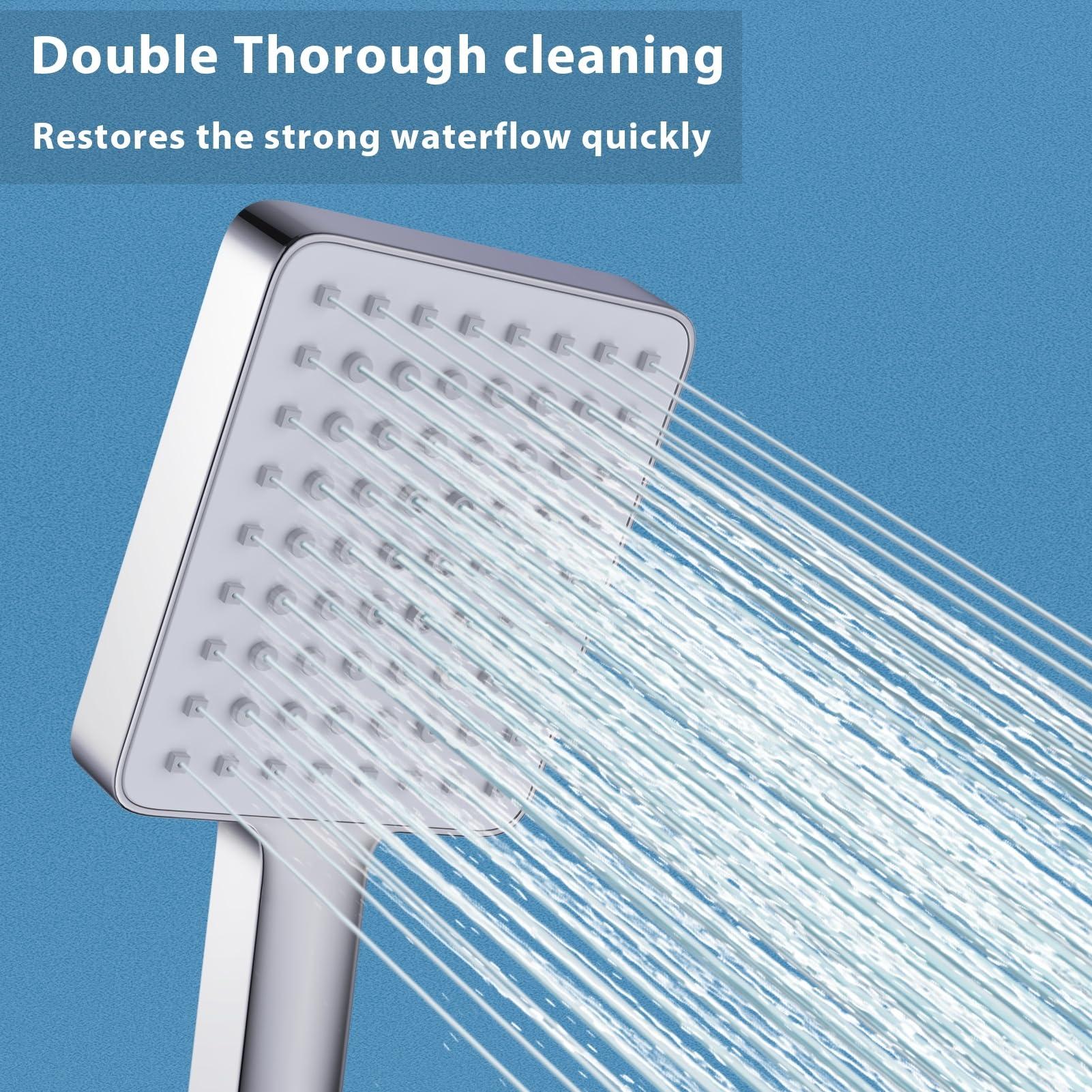 Lumkew Lumkew 30 Pcs Shower Head Cleaner Tool, Small Gaps Hole Anti-Clogging Shower Head Cleaning Brush, Showerhead Cleaner Picks Tiny Nozzle, Orange Blue