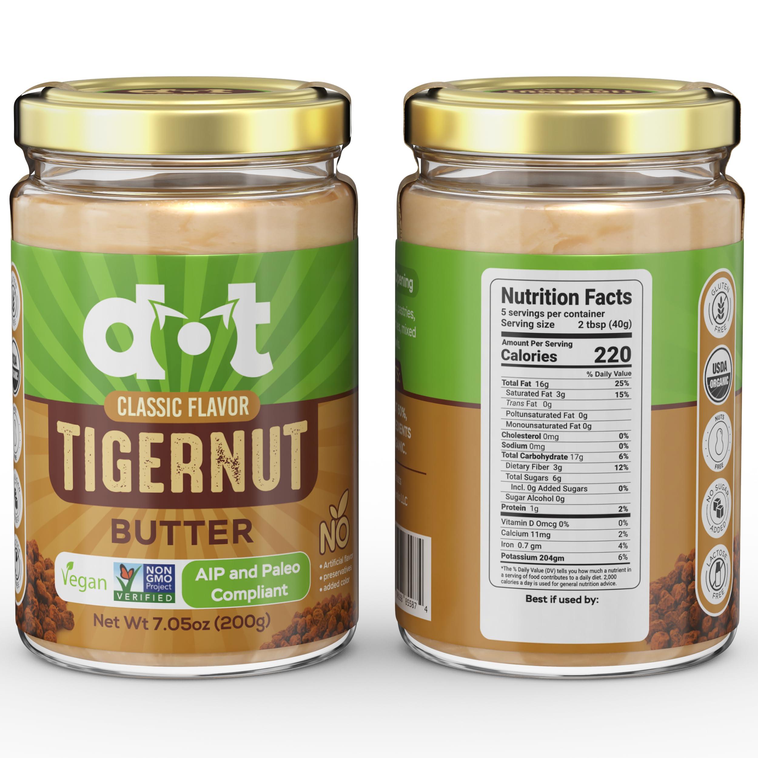 Don of Treats DON OF TREATS | Smooth Tigernut Butter Tiger Nut Butter | AIP and Paleo Compliant | Nut Free High Prebiotic Ingredients | No Sugar Added | Whole 30 | Low FodMap | Low Oxalate | 7.05 Oz., Natural