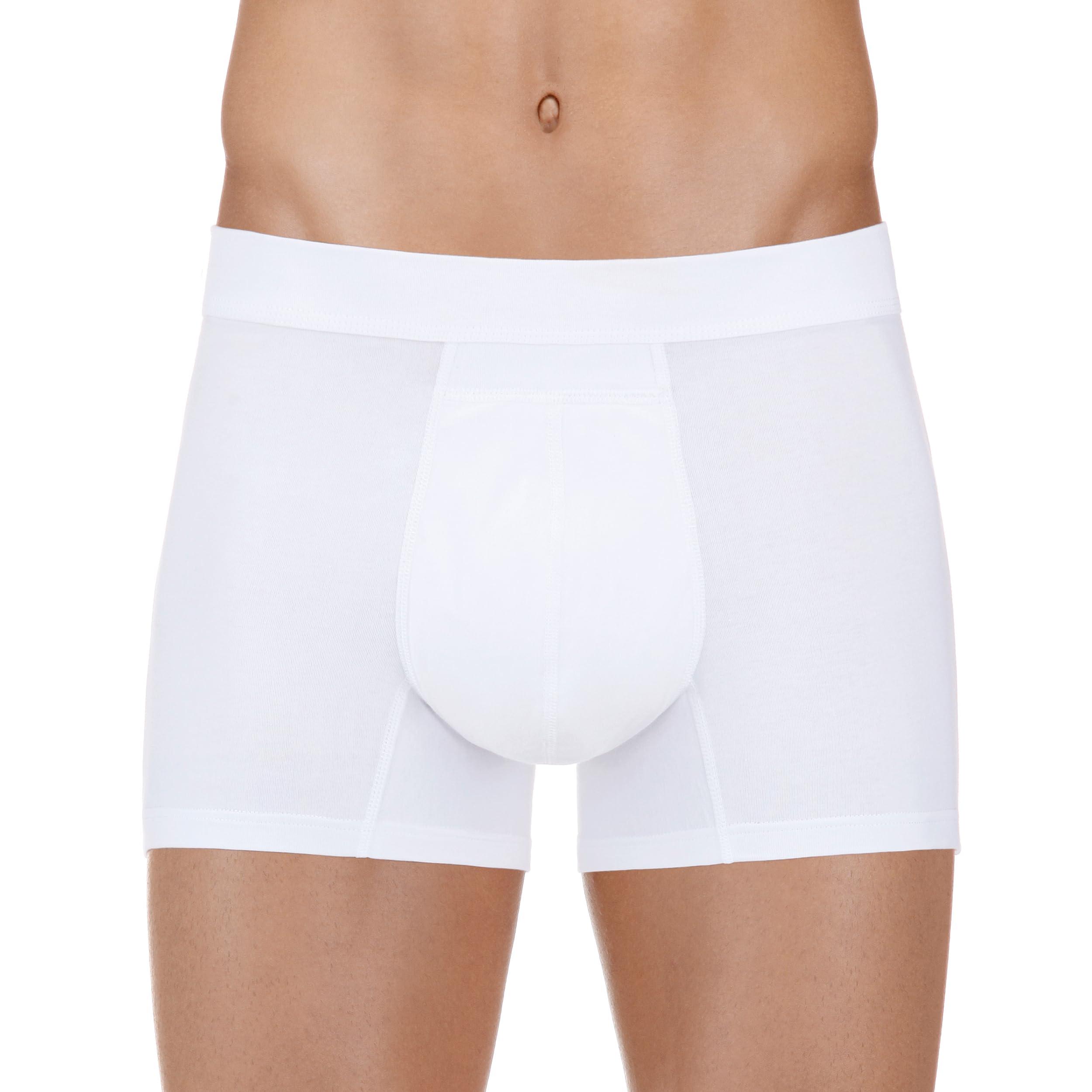 PROTECHDRY PROTECHDRY - Washable & Reusable Urinary Incontinence Cotton Boxer Brief Underwear for Men, White Medium