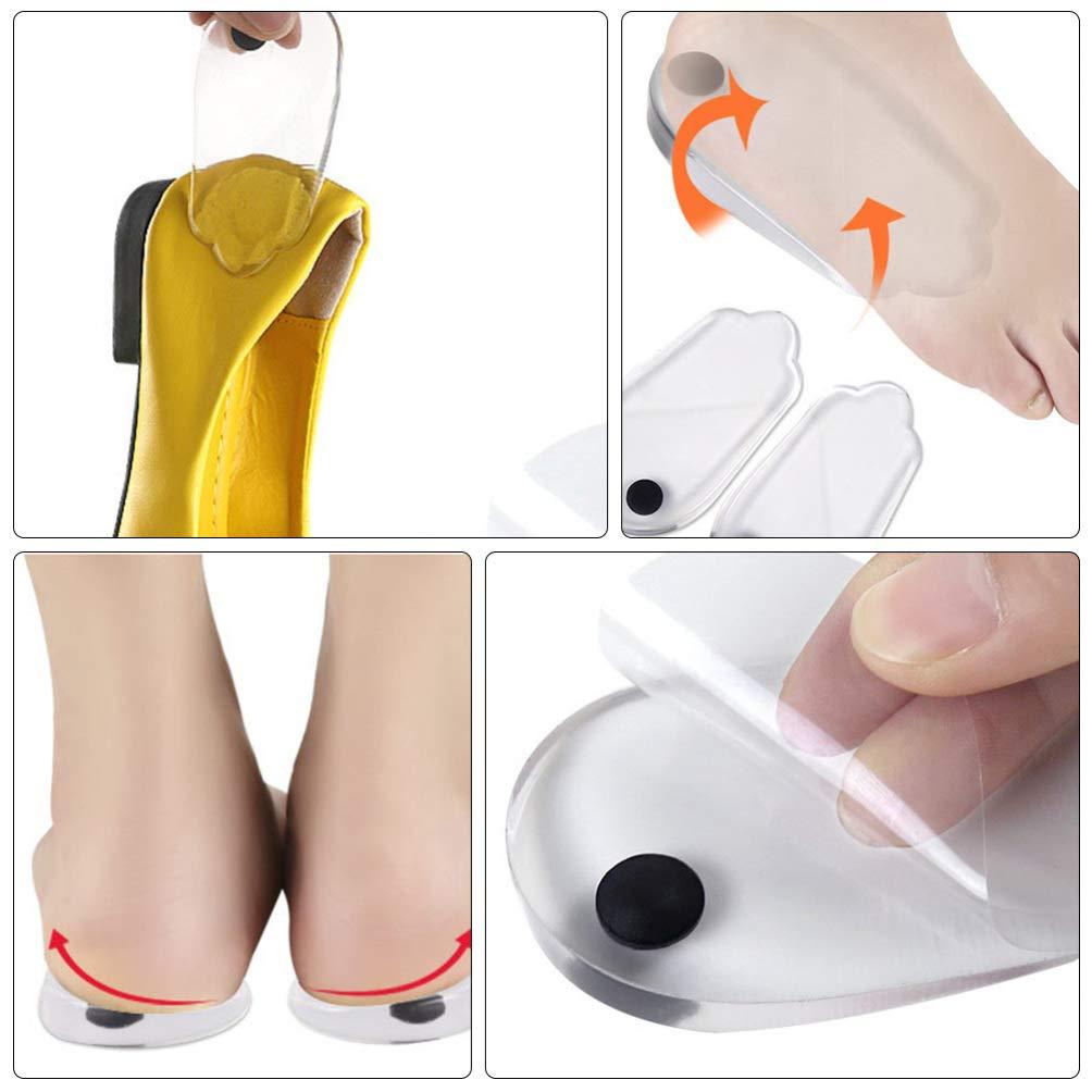 HEALLILY 2 Pairs Heel Pad Shoe Cushions Shoe Pads Flat Foot Mat Foot Insoles Foot Support Pad Heel Correction Insole Half Heel Insoles Flat Foot Pad