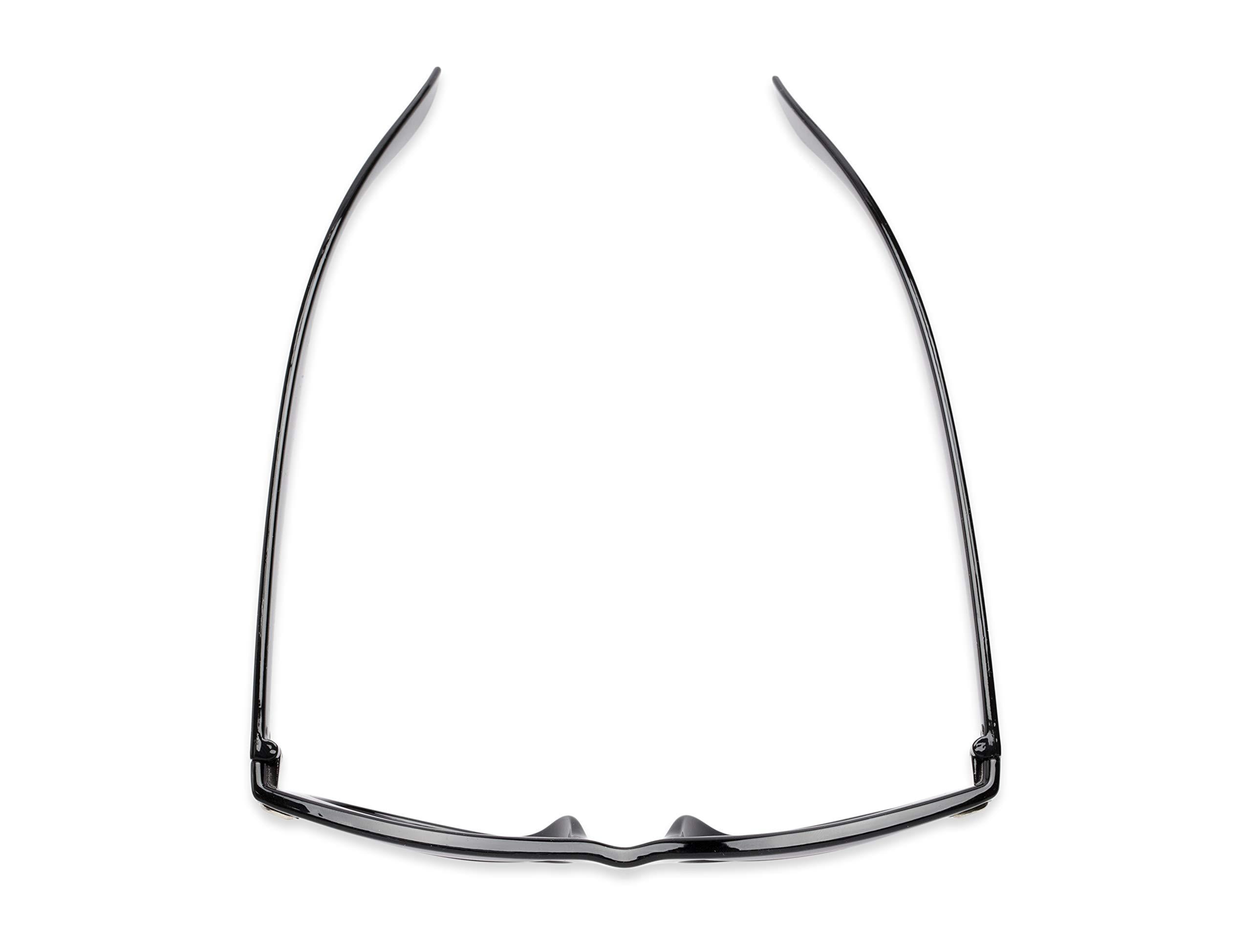 Readers Readers.com Reading Sunglasses: The Joliet Bifocal Reading Sunglasses Plastic Retro Square Style for Men and Women - Black with Smoke, 1.50