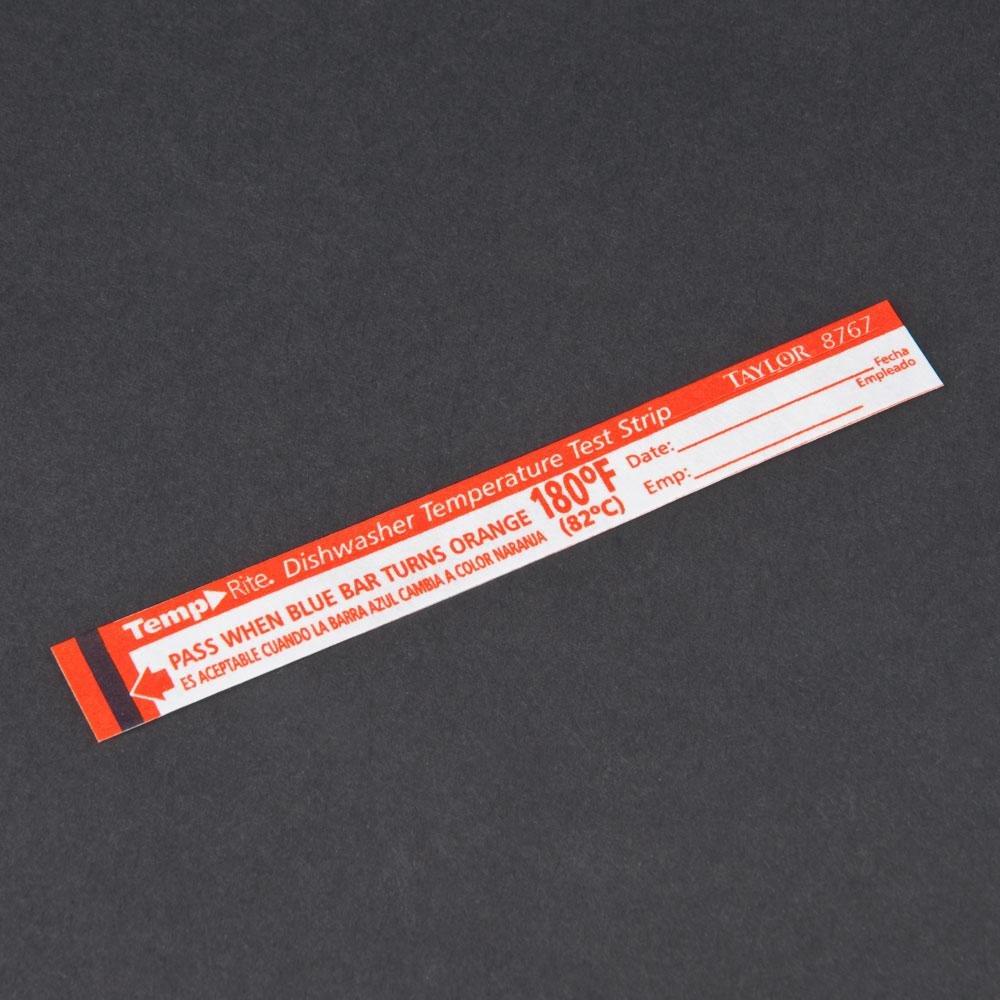 Taylor Taylor Precision TempRite 180° F Dishwasher Temp Strip - Pack = 25