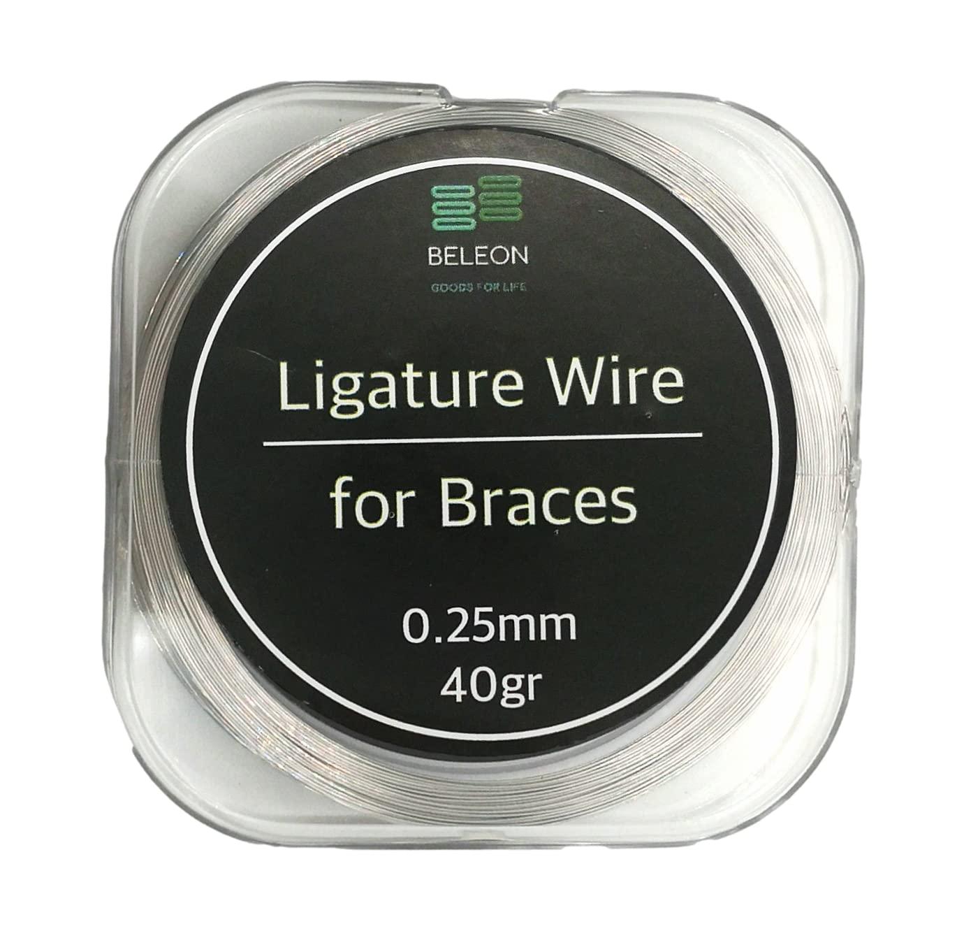 BELEON BELEON Braces Wire Orthodontic Dental Ligature Wire for Braces for Home Use Stainless Steel 40g 0.25mm