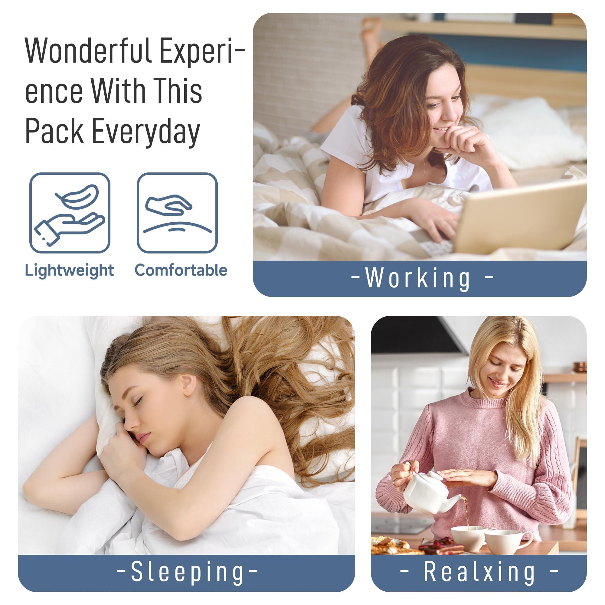 Langsprit Langsprit Castor Oil Pack Wrap,Organic Cotton Castor Oil Packs for Liver Detox,Reusable Castor Oil Pads Pack Compress for Stomach,Castor Oil Packs Body kit L