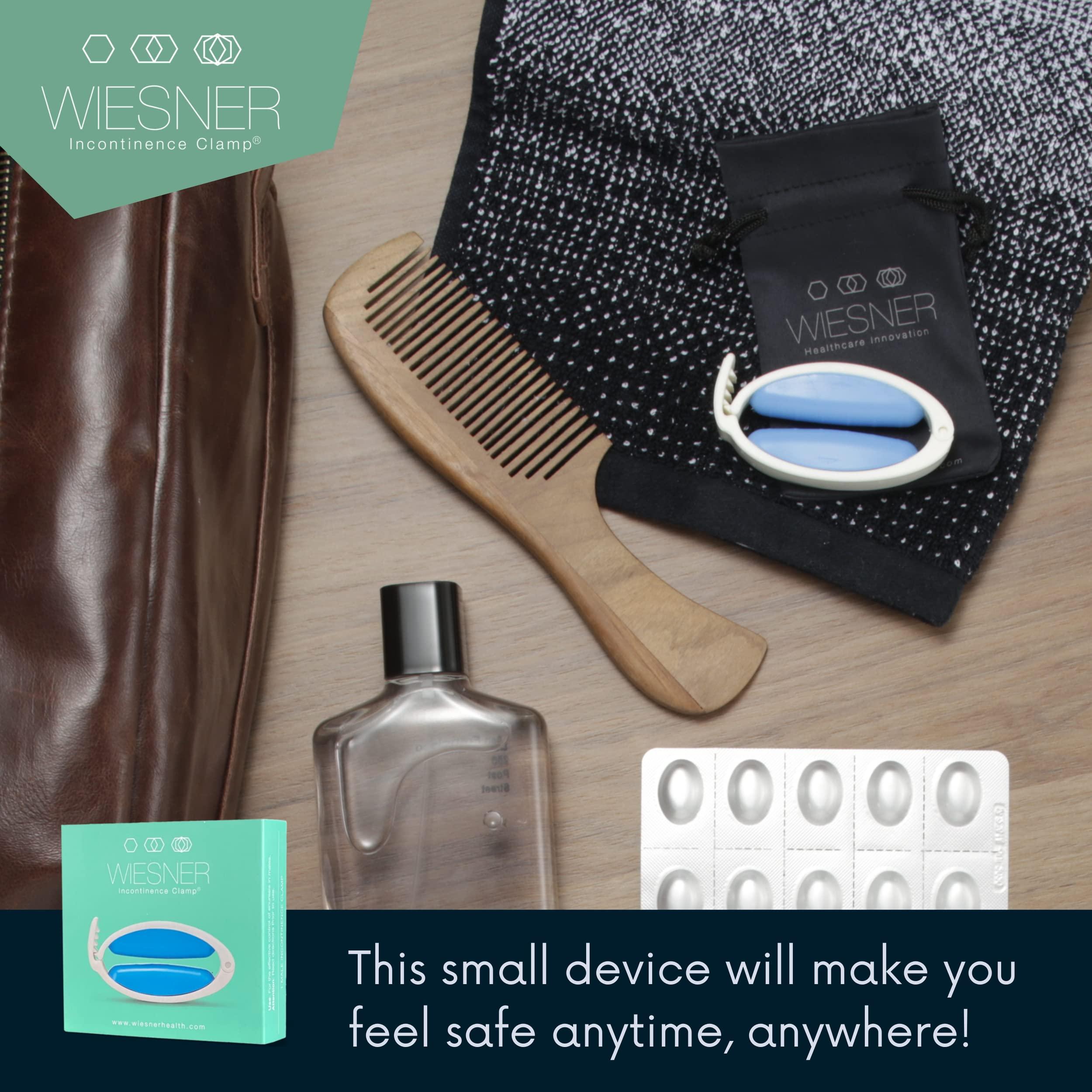 WIESNER Incontinence Clamp WIESNER Incontinence Clamp - Original Wiesner Male Incontinence Clamp - 3 Adjustable Sizes - Comfort and Confidence All Day Long - Wiesner Clamp - Best Penile Clamp for Incontinence!