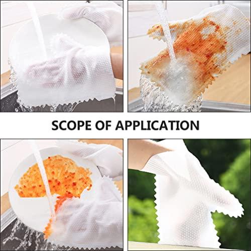 HEMOTON HEMOTON 10pcs Disposable Dust Removal Glove Microfiber Dusting Cloths Glove Non- Woven Cleaning Gloves Washing Paper Towels