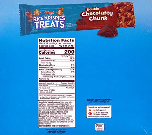 Rice Krispies Rice Krispies Treats Big Bar, Double Chocolate Chunk 3 oz (Pack of 12)