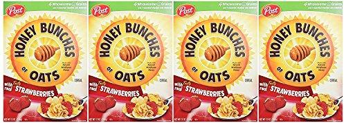 Honey Bunches of Oats Honey Bunches of Oats with Real Strawberries, 13-Ounce Boxes (Pack of 4)