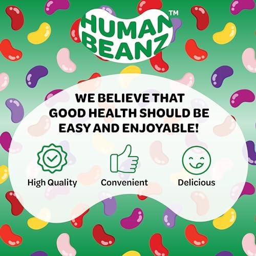 Human Beanz Human Beanz Multivitamin Jelly Bean Gummies with Zinc for Men and Women, Immune Support Dietary Supplements for Adults, Vegetarian, 120 Berry Blast Jelly Beans, Kosher