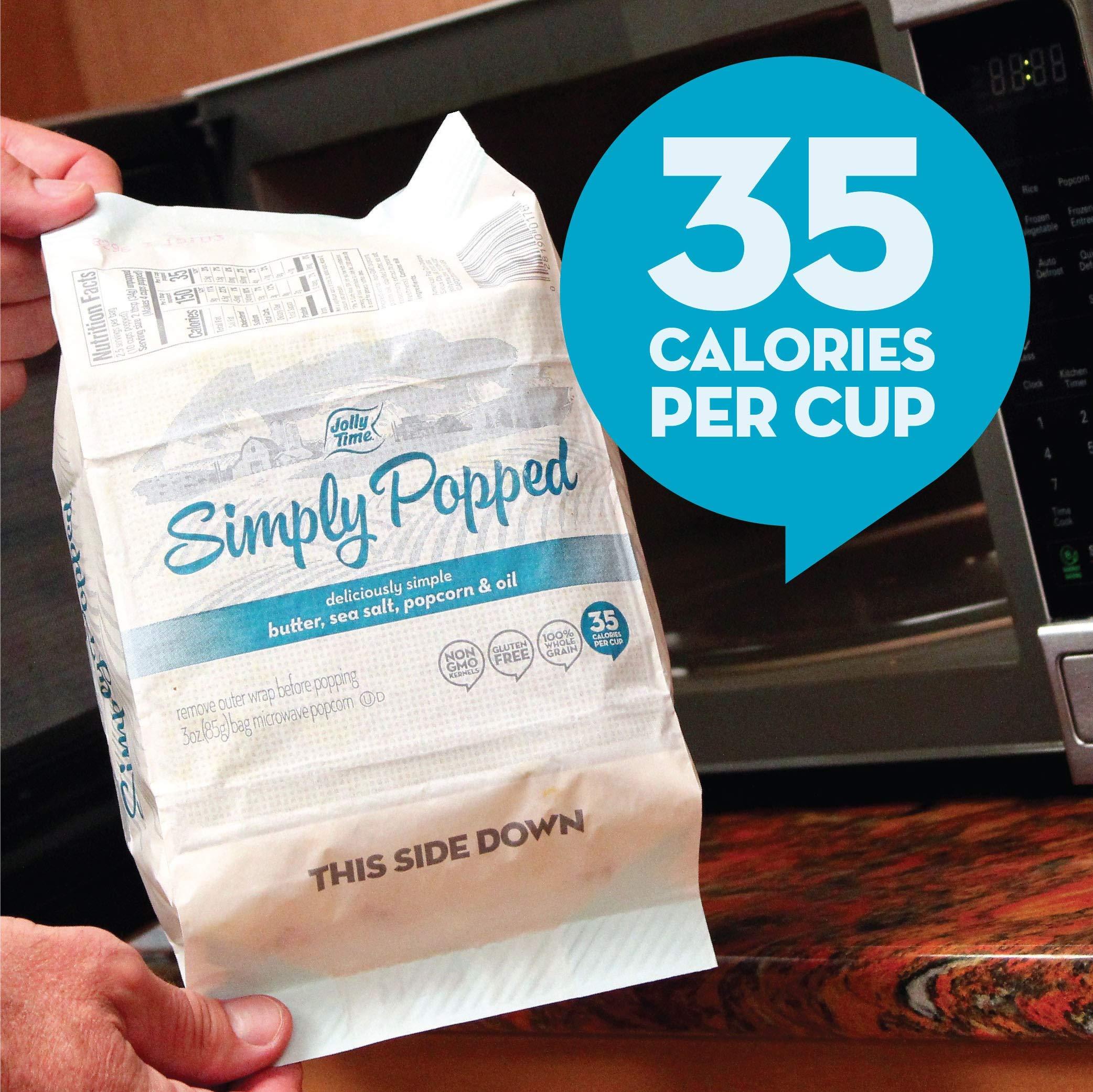 Jolly Time Jolly Time Simply Popped - Lightly Salted Microwave Popcorn, 3oz Sharing Bag, 3 Bags Per Carton (Simply Popped Butter, 3 Ounce (Pack of 12))