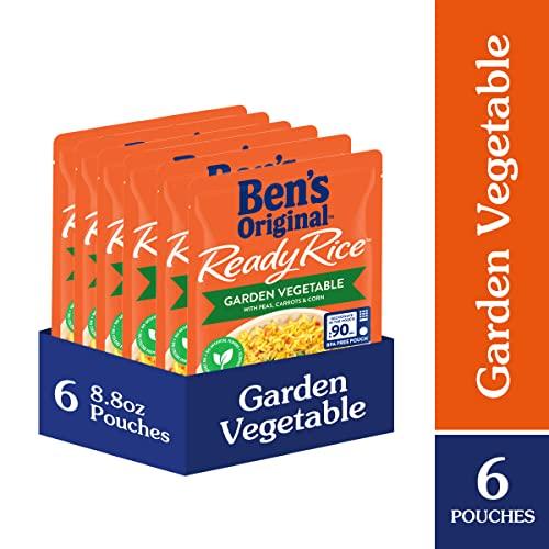 BEN'S ORIGINAL BEN'S ORIGINAL Ready Rice Garden Vegetable Flavored Rice, Easy Dinner Side, 8.8 OZ Pouch (Pack of 6)