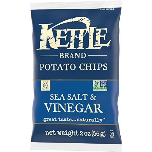 Kettle Brand Kettle Brand Potato Chips, Salt & Vinegar Kettle Chips, Snack Bag, 2 Oz