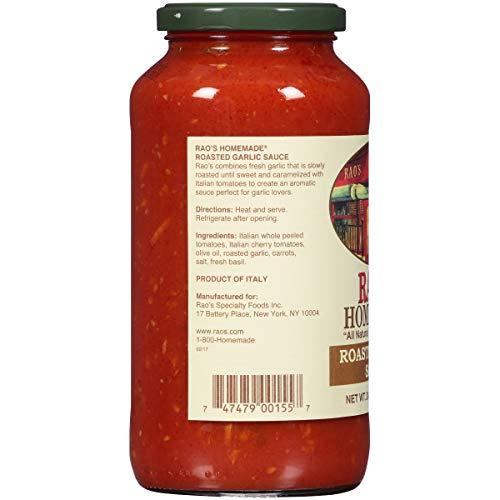 Rao's Specialty Foods Rao's Homemade Roasted Garlic Sauce, 24 Oz Jar, 12 Pack