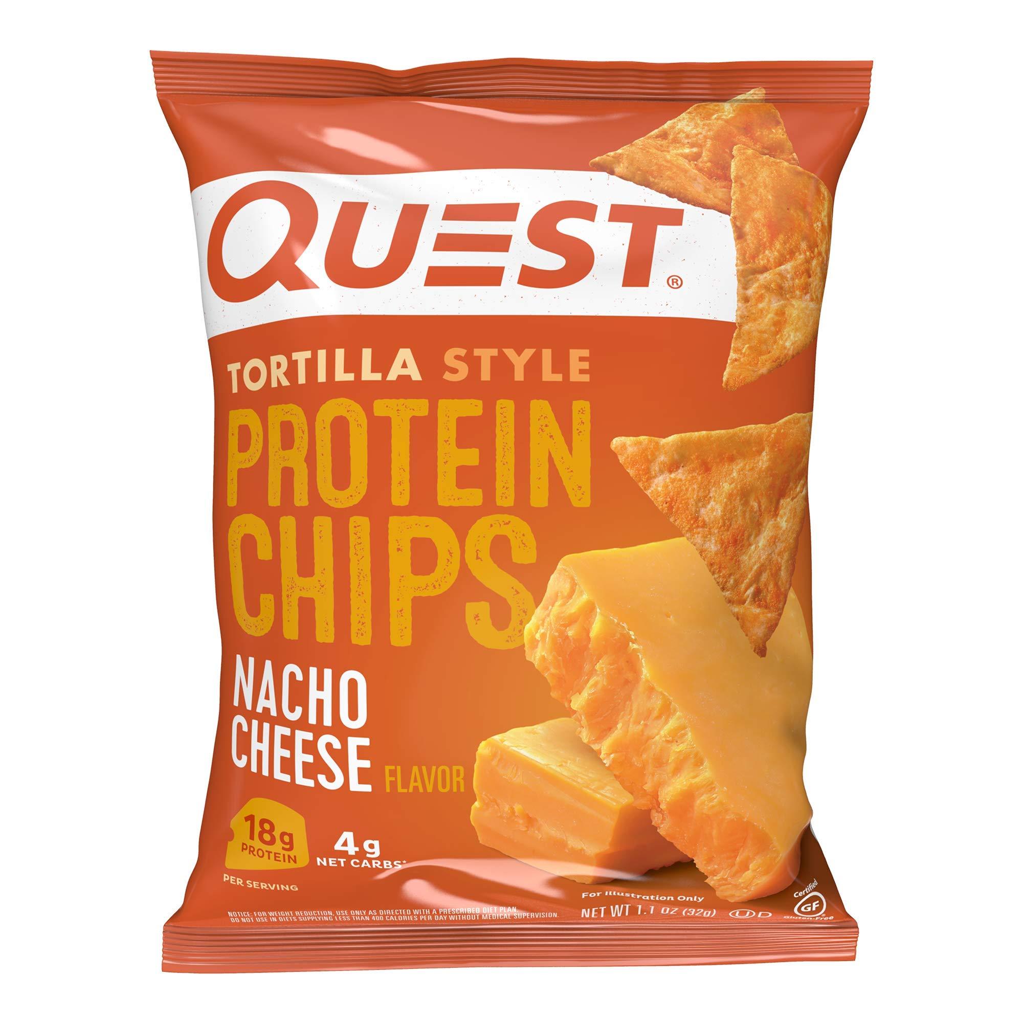 Quest Nutrition Quest Tortilla Style Protein Chips Variety Pack Chili Lime Hot & Spicy Spicy Sweet Chili 12 Count & Nacho Cheese Pack of 12