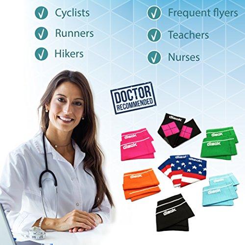 dimok dimok Calf Compression Sleeves Pair - Leg Compression Socks for Calves Running Women Men - Best for Shin Splint Muscle Pain Better Circulation (S/M)