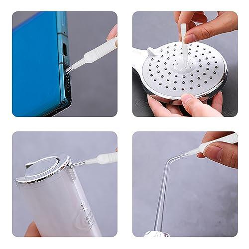 LIEUDAGE Shower Head Cleaner Brushes, Shower Head Cleaner Pins Calcium Build Up Clog Clean Needle Picks Shower Cleaning Brush Shower Head Cleaner Tool Brush for Small Holes Gaps Grooves Spray Nozzles etc