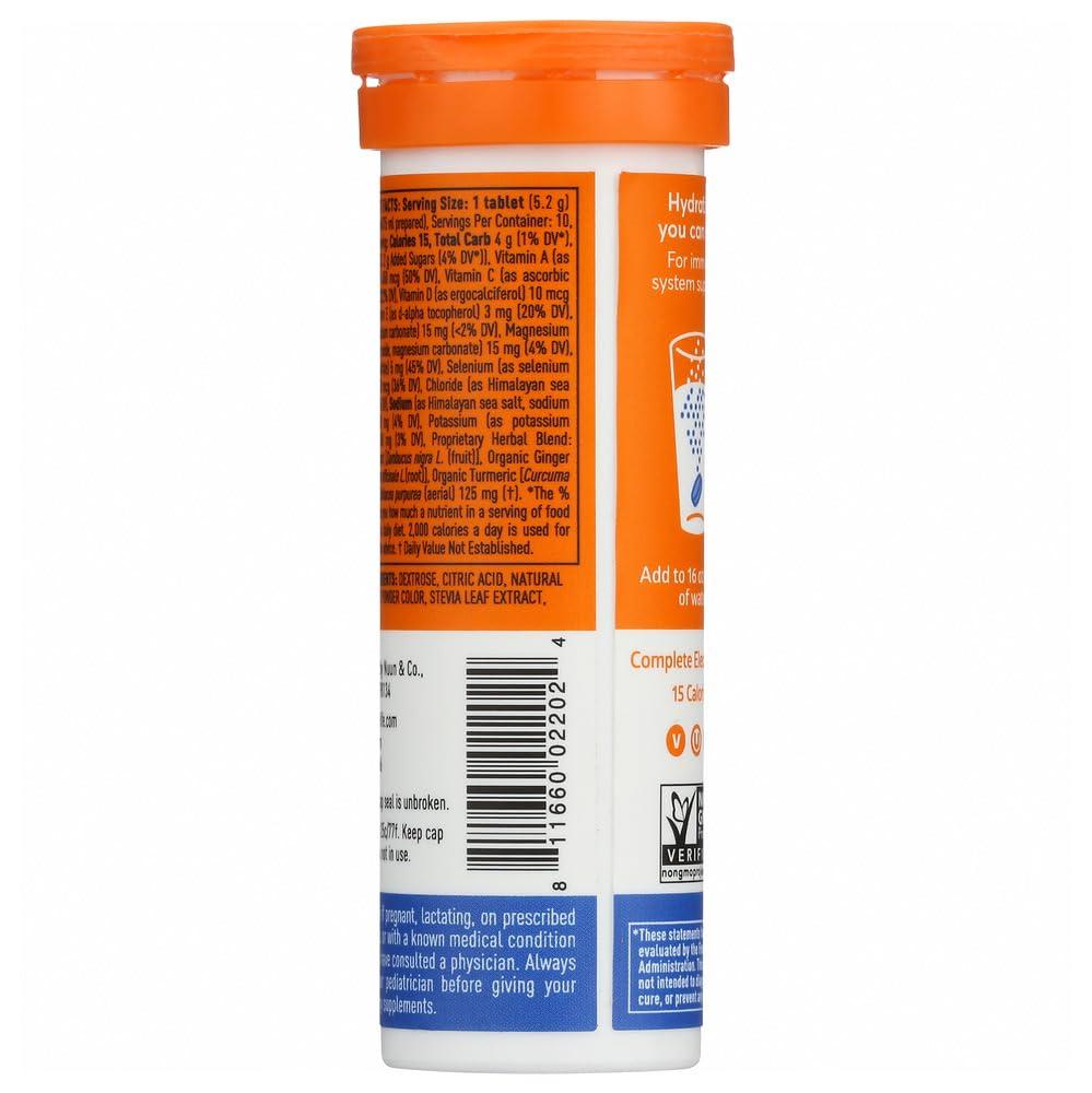 Nuun Nuun Immunity Blueberry Tangerine Electrolyte Drink Tablets, 10 Tablets (Pack of 8)