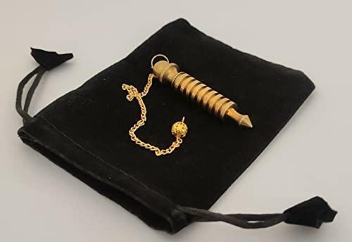 Sharvgun Sharvgun Golden 9 Isis Metal Pendulum Metal Pendulum Healing Dowsing Metaphysical Spiritual Answers Queries Divination Speech Therapy Pendant