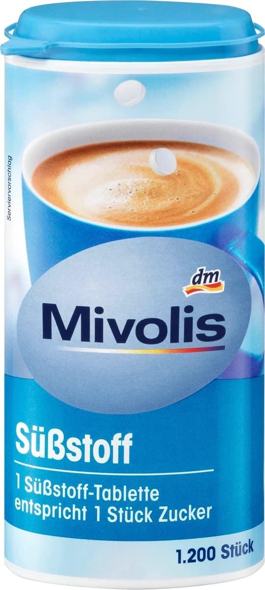 Mivolis dm Mivolis Sweetener Tablets, Gluten and Colour-Free, Vegan 1.200 St., 72 g /2,54 Oz.(Pack of 1)