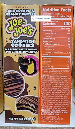 Trader Joe's2 Trader Joe's2 Trader Joe’s Chocolate & Peanut Butter Joe-Joe’s Sandwich Cookies 6.8oz 193g (Two Boxes)