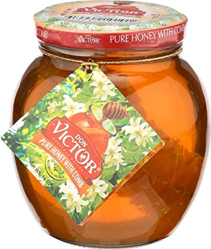 Don Victor Don Victor Orange Blossom Comb Honey Globe Jar, 16 Ounce