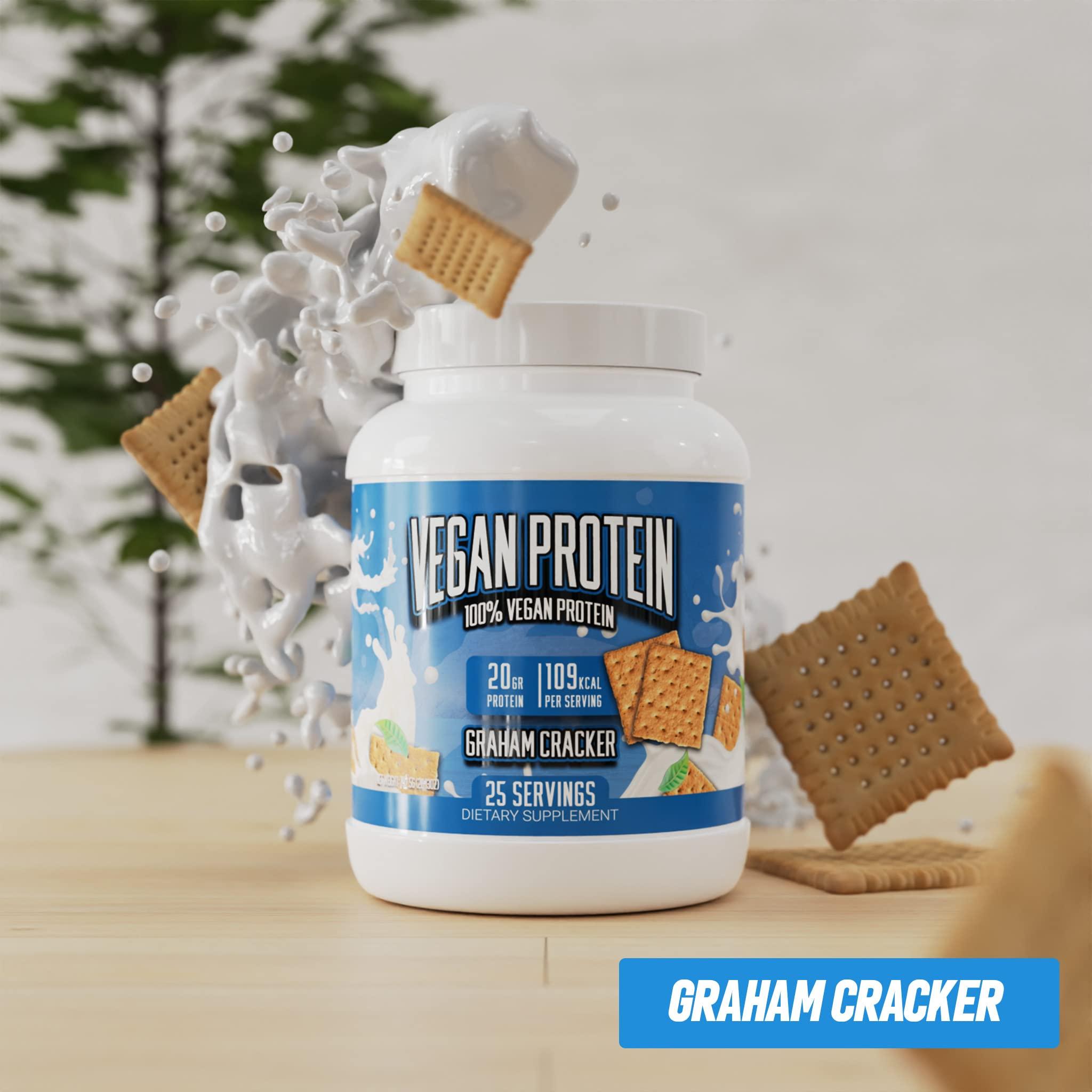 Huge Supplements Huge Supplements Vegan Protein - Superior Plant-Based Protein Powder - 20g Protein Per Serving, Gluten Free, Lactose Free & Non-GMO (Graham Cracker)