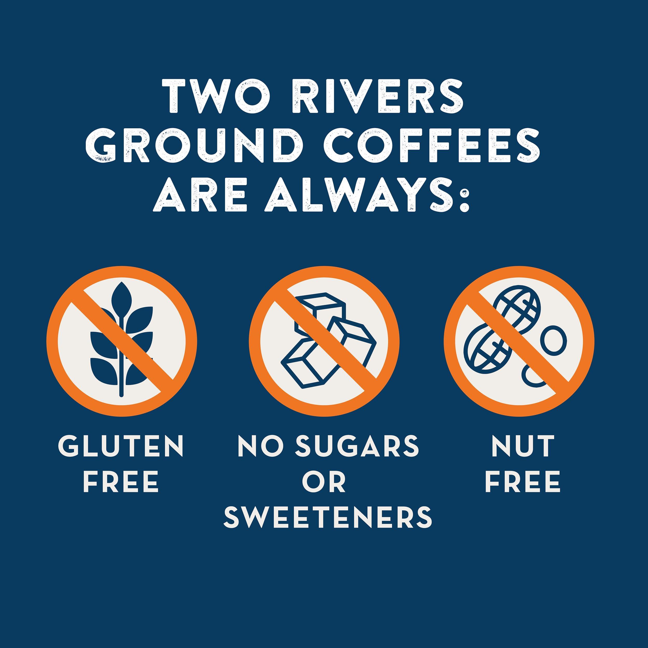 Two Rivers Coffee Two Rivers Coffee Junior Mint Flavored Ground Coffee, Perfectly Balanced, Always Smooth, Made with 100% Arabica Beans - Flavor Enhanced, 10 Ounce Bag