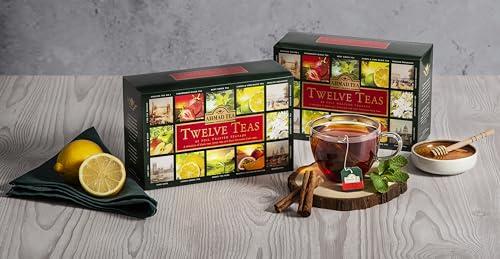 Ahmad Tea Ahmad Tea Variety Gift Box, 60 Foil Enveloped Teabags, Twelve Teas, 1 Count