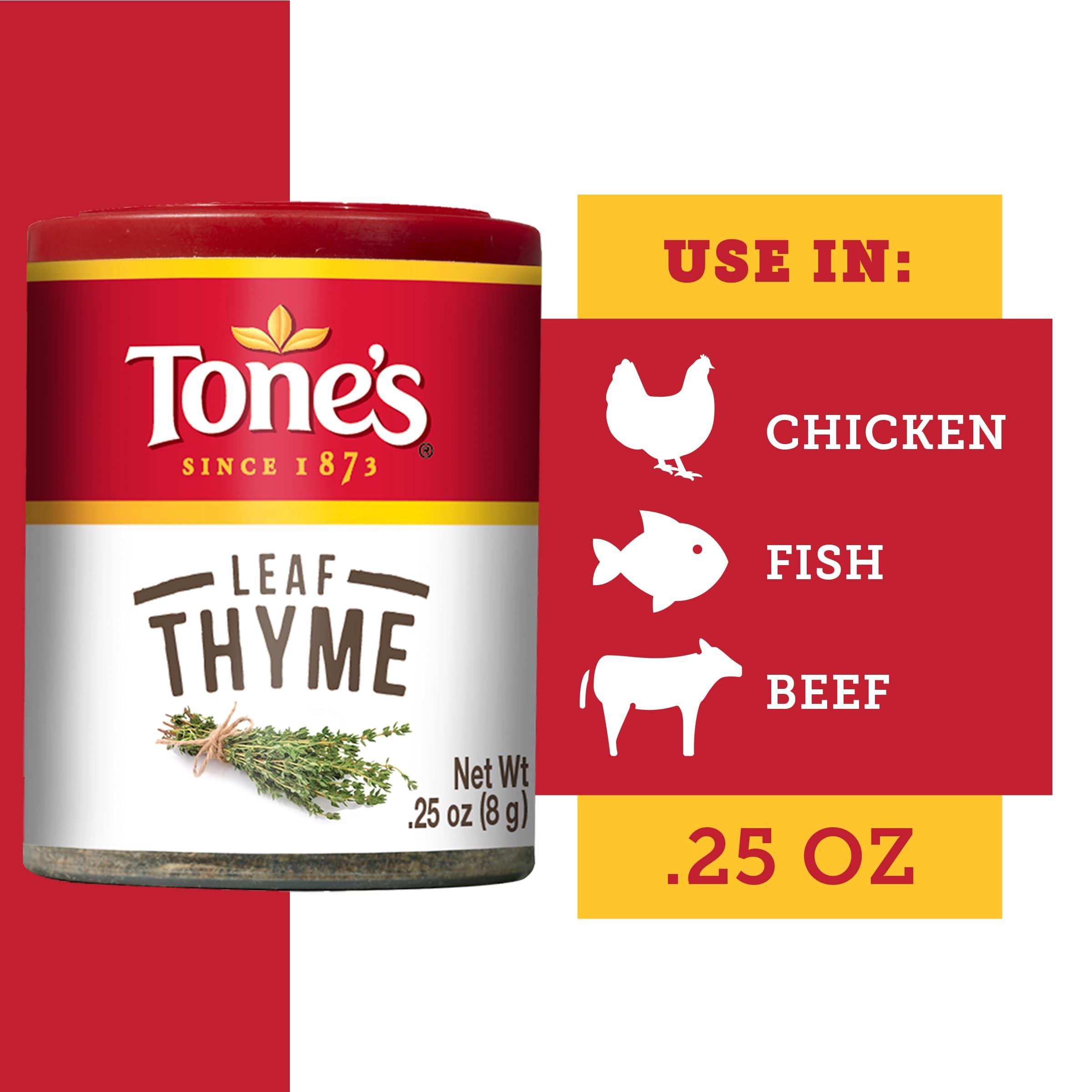 Tone's Tone\'s Thyme Leaf, 0.10 Ounce