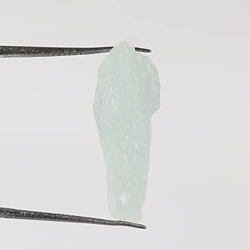 REAL-GEMS 9.8 Ct. Natural Rough Aqua Sky Aquamarine with Healing & Calming Effects - AAA Grade High Energy Raw Aqua Sky Aquamarine for Reiki Crystal Healing GA-745
