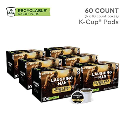 LAUGHING MAN Laughing Man Colombia Huila Keurig Single-Serve K-Cup Pods, Dark Roast Coffee, 60 Count (6 Packs of 10)